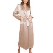 Lady Avenue Pure Silk Long Robe Perlhvit silke X-Large Dame