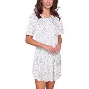 Lady Avenue Bamboo Short Sleeve Dotted Nightdress Lavendel Bambus Medi...