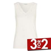Damella Bamboo Lace Tank Top Hvit Bambus X-Large Dame