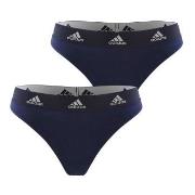 adidas Truser 2P Underwear Brazilian Thong Marine bomull Large Dame