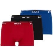 BOSS 6P Cotton Stretch Trunks Svart/Blå bomull X-Large Herre