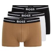 BOSS 3P Trunk Bold Svart/brun bomull X-Large Herre