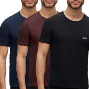 BOSS 3P Classic Cotton Solid T-Shirt Multi-colour-2 bomull Small Herre
