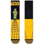 Happy Sock Star Wars C-3PO Sock Strømper Svart/Gul bomull Str 36/40