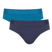 Sloggi 2P Men Ever Airy Brief C2P Marine/Blå bomull Medium Herre