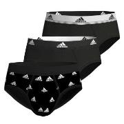 adidas 3P Active Flex Cotton Brief Svart/Hvit bomull XX-Large Herre