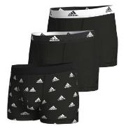 adidas 3P Active Flex Cotton Trunk Svart mønstret bomull Small Herre