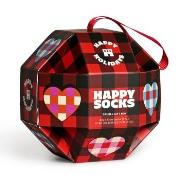 Happy Sock Bauble Sock Gift Set Strømper Rød Mønster modal Str 36/40