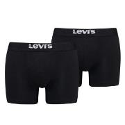 Levis 2P Men Solid Basic Boxer Brief Svart bomull XX-Large Herre