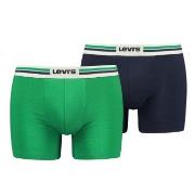 Levis 2P Men Sportswear Logo Boxer Brief Blå/Grønn bomull Large Herre
