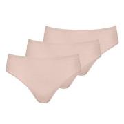 Mey Truser 3P Organic Cotton American Briefs Beige bomull 40 Dame