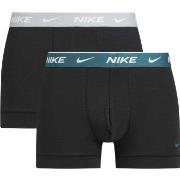 Nike 2P Everyday Cotton Stretch Trunk Svart/Grå bomull Large Herre