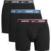 Nike 3P Everyday Essentials Cotton Stretch Boxer Svart/Vinrød bomull X...
