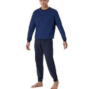 Schiesser Comfort Essentials Long Pyjamas Marine bomull 54 Herre