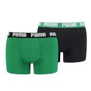 Puma 2P Basic Boxer Svart/Grønn bomull Large Herre