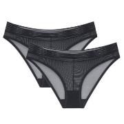 Triumph Truser 2P Tempting Sheer Highleg Tai Svart polyester Large Dam...