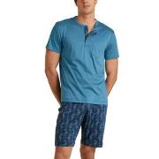 Calida Relax Choice Short Pyjamas Marine/Blå bomull X-Large Herre