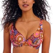 Freya Santiago Nights UW High Apex Bikini Top Rosa Mønster F 70 Dame