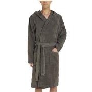 Tommy Hilfiger Cotton Hooded Bathrobe Grå bomull Medium Herre