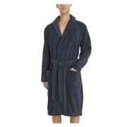 Tommy Hilfiger Cotton Towelling Bathrobe Marine bomull Large Herre