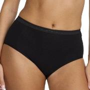 Damella Truser Classic Cotton Midi Brief Svart bomull Large Dame