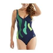 Damella Julia Basic Swimsuit Blå/Grønn 40 Dame