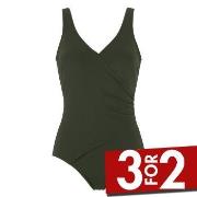 Damella Julia Chlorine Resistant Swimsuit Mørkgrørnn  polyamid 38 Dame