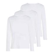 Tommy Hilfiger 3P Premium Essentials Long Sleeve Hvit bomull Large Her...