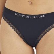 Tommy Hilfiger Truser Tonal Logo Lace Thong Marine Small Dame