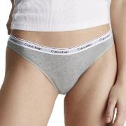 Calvin Klein Truser Modern Logo Thong Grå bomull Small Dame