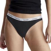 Calvin Klein Truser 3P Modern Logo Thongs Svart bomull Medium Dame