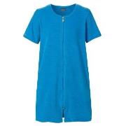 Trofe Short Sleeved Beachrobe Blå Medium Dame