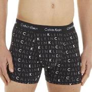 Calvin Klein 3P Cotton Stretch Trunks Svart Mønster bomull Small Herre