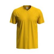 Stedman Classic V-Neck Men T-shirt Sennepsgul bomull X-Large Herre