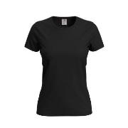 Stedman Comfort-T Crew Neck T-shirt Svart bomull Small Dame