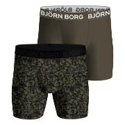 Björn Borg 2P Performance Boxer 1727 Grønn Mønster polyester Medium He...