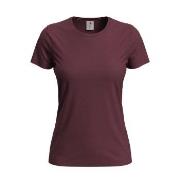 Stedman Classic Women T-shirt Vinrød  bomull Medium Dame