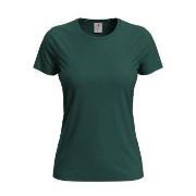 Stedman 4P Classic Women T-shirt Mørkgrørnn  bomull Small Dame