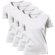 Stedman 4P Classic Women T-shirt Hvit bomull X-Small Dame