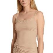 Calida Natural Comfort Lace Spaghetti Top Beige bomull X-Small Dame
