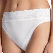 Calida Truser 2P Lycraspitze Panty Hvit bomull Large Dame