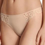 Calida Truser Natural Comfort Lace Thong Beige bomull Small Dame