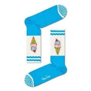 Happy socks Strømper 2P Ice Cream Sock Lysblå/Hvit bomull Str 41/46