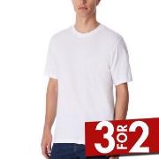 Schiesser 2P Essentials American T-shirts Round Neck Hvit bomull XX-La...