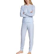 Calida Elegant Dreams Pyjama With Cuff Lysblå modal XX-Small Dame