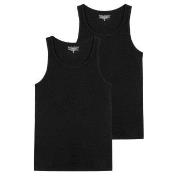 Bread and Boxers Ribbed Tank Top 2P Svart økologisk bomull Small Herre