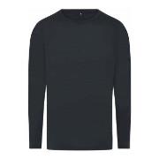 JBS of Denmark Wool Long Sleeve T-shirt Svart ull XX-Large Herre