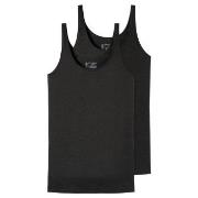 Schiesser 2P 95-5 Organic Tank Top Svart bomull 38 Dame