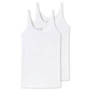 Schiesser 2P 95-5 Organic Tank Top Hvit bomull 44 Dame