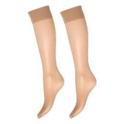 Decoy Strømper 2P Soft Lux 15 DEN Knee-high Socks Beige polyamid One S...